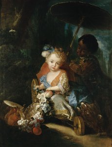 Tyska: Prins Friedrich Ludwig i trädgårdsvagnen av Antoine Pesne