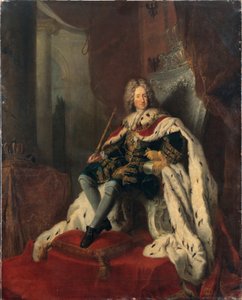 Kung Fredrik I på silvertronen, ca 1712. av Antoine Pesne
