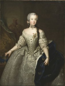Louise Ulrique de Prusse, reine de Suede et Finlande - Porträtt av Louisa Ulrika av Preussen (1720-1782), Sveriges drottning, av Pesne, Antoine (1683-1757). Olja på duk. Mått: 145x110 cm. Nationalmuseum Stockholm