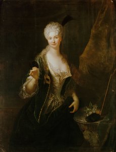 Porträtt av Dorothea Luise os Wittenhorst-Sonsfeld 1681-1746. av Antoine Pesne