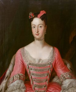 Prinsessan Wilhelmine av Preussen (1709-1758), markgrevin av Brandenburg-Bayreuth - Antoine Pesne (1683-1757). Olja på duk Mått: 79,5x65,5 cm Privat samling av Antoine Pesne