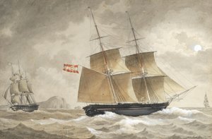 Ett fartyg från österrikiska flottan i kustvatten nära Marseille