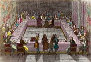 Kungliga lotteriet på 1700-talet. Gravyr av Trouvain Antoine (1656-1708)