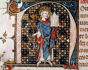 Porträtt vid foten av Saint Louis (eller Louis IX