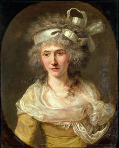 Porträtt av Anne-Josèphe Théroigne de Méricourt 1762-1817, ca. 1785.
