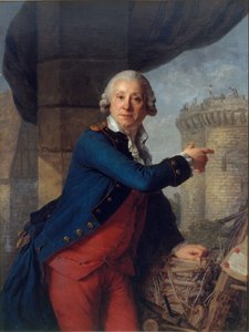 Porträtt av Henri Masers de Latude 1725-1805.