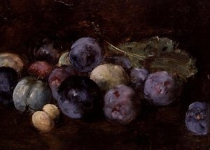 Ett stilleben av plommon, 1874