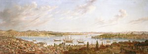 En utsikt över Konstantinopel med utsikt över Bosporen, 1770