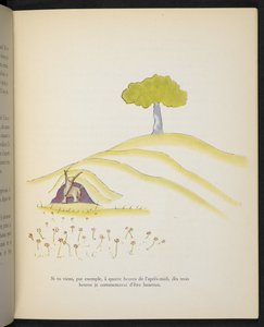 Räven, illustration ur "Le Petit Prince" av Antoine de Saint-Exupéry av Antoine de Saint-Exupery