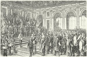 Wilhelm I av Preussen utropade till kejsare av Tyskland i Versailles av Anton Alexander von (after) Werner