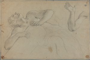 Satyr lutad mot en kolumn av Anton Domenico Gabbiani