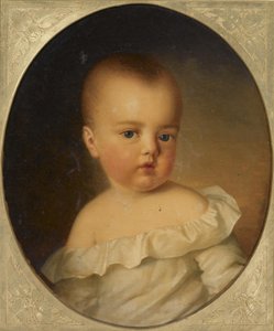 Porträtt av Maria Theresia av Österrike-Este 1849-1919 som barn, 1850