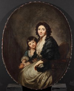 Elisabeth Sophia Augusta Graff, född Sulzer (1753–1812) och hennes dotter Caroline Susanne (1781–1828)