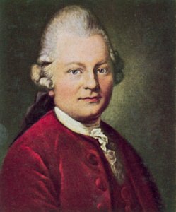 Gotthold Ephraim Lessing, tysk dramatiker och filosof (färglitografi) av Anton Graff