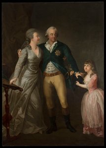 Porträtt av prins Karl August av Sachsen med sin hustru Sophie och dotter av Anton Graff