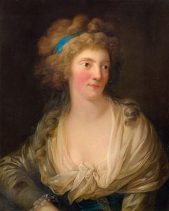 Prinsessan Frederica Charlotte av Preussen 1767-1820, hertiginna av York och Albany. av Anton Graff