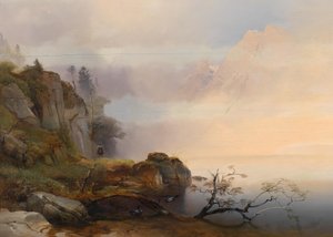 Anton Hansch Höststämning vid sjön 1846 av Anton Hansch
