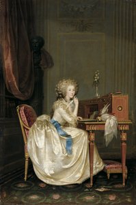 Porträtt av Marie Louise av Savojen 1749-1792, prinsessan av Lamballe