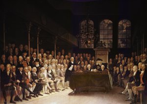 William Pitt talar till underhuset om den franska krigsförklaringen 1793