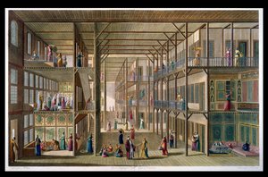 Interiör av harem av den store herren av Konstantinopel, graverad av Francois Denis Nee (1732-1817) 1811