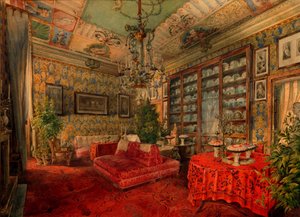 Interiör, mitten av 1800-talet. av Anton Ivanovich Ivanov
