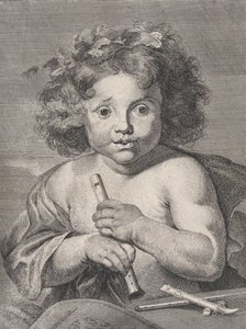 Den unge Bacchus, med en flöjt, 1728.