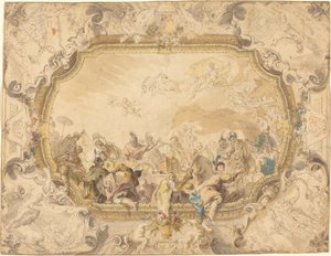 Ett tak med Apollo som leder den militära och historiska undervisningen