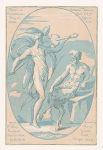 Match mellan Apollo och Marsyas av Anton Maria I Zanetti
