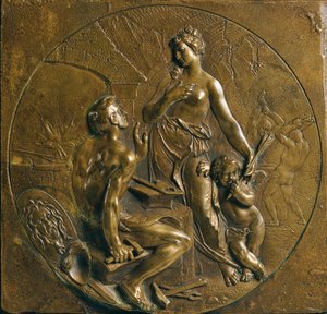 Venus med Amor i vulkanens smedja av Anton Matthias Josef Domanek