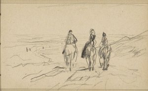 Tre ryttare i dynerna av Anton Mauve