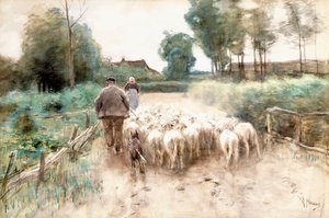 På väg hemåt, av Anton Mauve