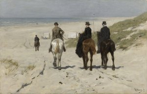 Morgontur längs stranden av Anton Mauve