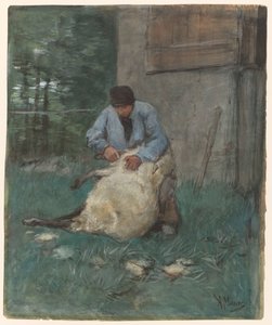 fårklippare av Anton Mauve