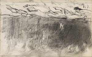Fält i utkanten av en skog av Anton Mauve