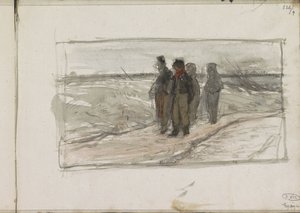 Fyra män på en stig av Anton Mauve