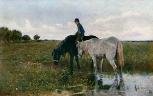 Vattning av hästar, 1871, 1912. av Anton Mauve