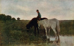 Vattning av hästar, 1871, 1913 av Anton Mauve