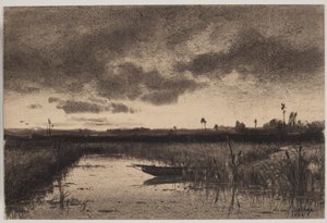 Landskap med en flod av Anton Melbye