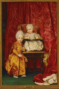 Ärkehertig Ferdinand och ärkehertiginnan Maria Anna av Österrike ... (målning på duk) av Anton Raphael Mengs