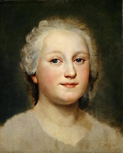 Porträttstudie av en dam (olja på duk på blyplatta) av Anton Raphael Mengs