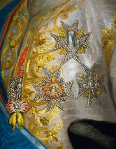 Porträtt av Don Luis Antonio Jaime de Bourbon, av Anton Raphael Mengs, detalj, cirka 1774, olja på duk av Anton Raphael Mengs