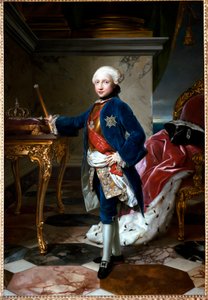 Porträtt av Ferdinand I av Bourbon eller Ferdinand IV, kung av Neapel, vid nio års ålder av Anton Raphael Mengs