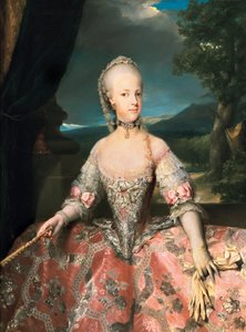 Porträtt av Mary Carolina av Österrike (Mary Carolina, Maria Carolina av Anton Raphael Mengs