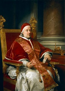 Porträtt av påven Clemens xIII Rezzonico, av Anton Raphael Mengs av Anton Raphael Mengs