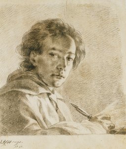 Porträtt av konstnären, 1750 av Anton Raphael Mengs