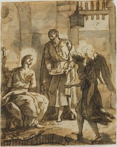 S:t Petrus besöker S:ta Agatha i fängelset och läker hennes sår av Anton Raphael Mengs
