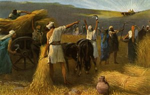 Arkens återkomst, Gamla testamentet (tryck) av Anton Robert (after) Leinweber