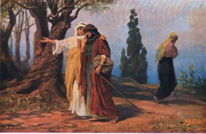 Naomi och Ruth, från Hulberts Story of the Bible publicerad av The John Winston Company, 1932