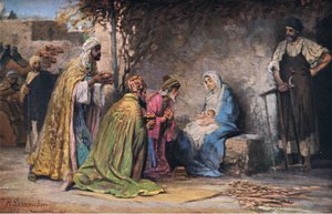 The Adoration, från Hulberts Story of the Bible publicerad av The John Winston Company, 1932