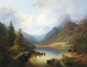 Utsikt över Hintersee med Reiteralm